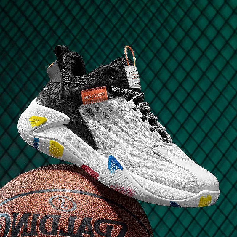 Męskie, modne, sportowe, studenckie buty do koszykówki z grubą podeszwą, buty do biegania i rekreacji, nowy model 2024_voghion.com