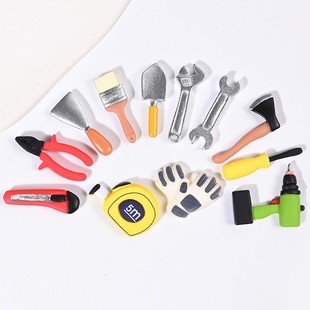 Mini doll house miniature simulation scene repair tool model toolbox resin accessories simulation pliers knife