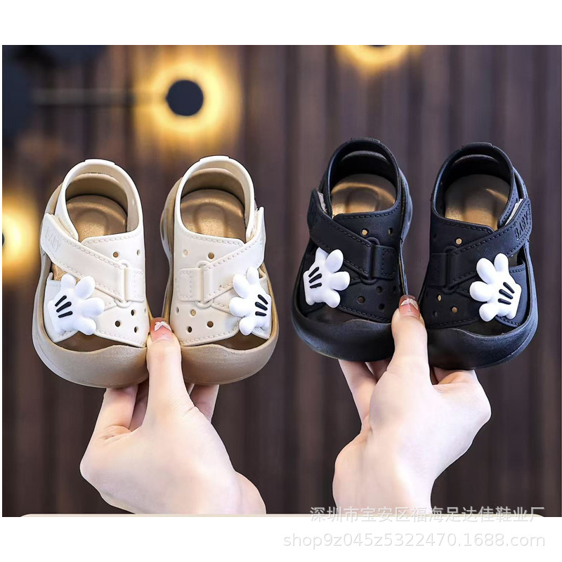 2025年网红新款软底宝宝学步鞋小包头防滑舒适幼儿小凉鞋厂家批