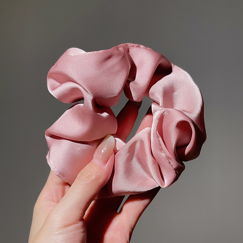 16g Weight Hair Tie Hair Accessories Type 1 Piece Quantity Holiday, Daily Occasion Solid Color Pattern Women's Gender Simple Style Style Satin Pork Intestine Hair Band   Artificial Silk Rubber Band Simple Retro Headband Hair Accessories 5