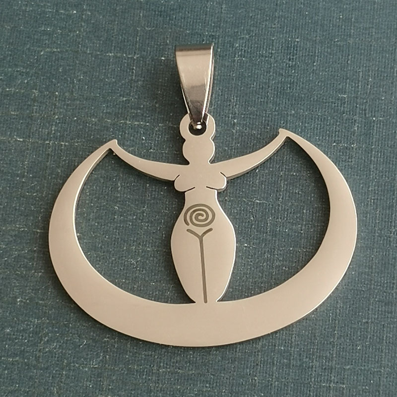 Exotic Yoga Gymnastics Moon Pendant Necklace for Women