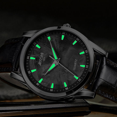 Cross-border exclusive new product AES watch men's quartz watch fashion simple trend waterproof business belt watch