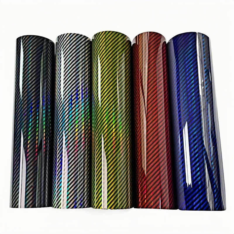 Cross-Border Pet9D Laser Carbon Fiber Car Color-Changing Film, Rearview Mirror Colorful Stickers, Interior Dashboard and Body Film