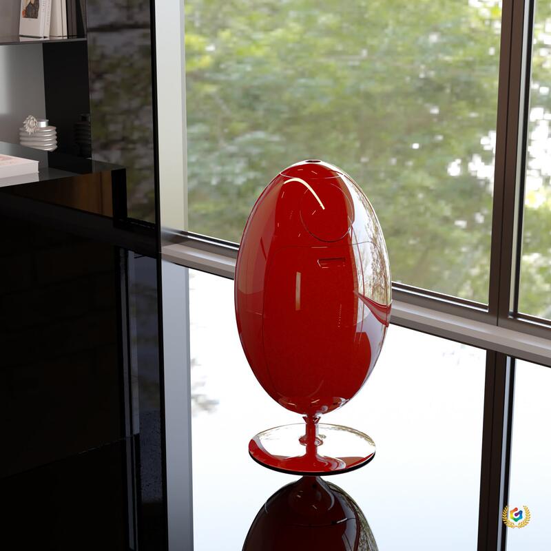 ✅ Dinosaur Egg Plastic Trash Can Open Kitchen Large Floor-Standing Ornament Futuristic Design Designer