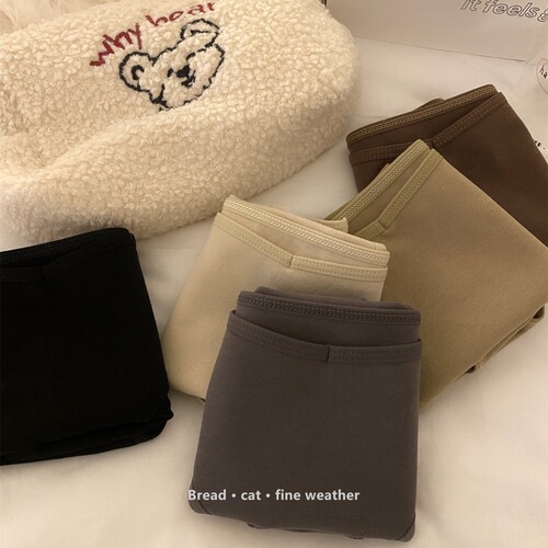 7A antibacterial pure cotton simple thin edge sexy small V design girl underwear pure cotton women's mid-waist