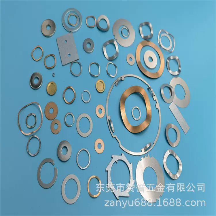 磷青铜垫片铍铜导电波形垫圈三波峰介子波浪垫片五金冲压弹片