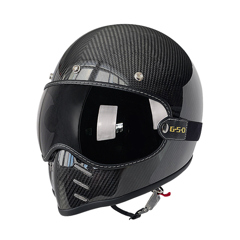 Helmet Electric Motorcycle, Motuoche Motosiklet kaskı (dəbilqə) - 3k-black-tea-lens-m55-56
