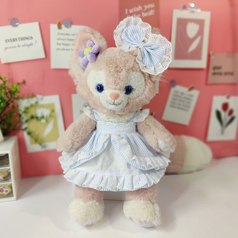 파란색 줄무늬 레이스 공주 드레스