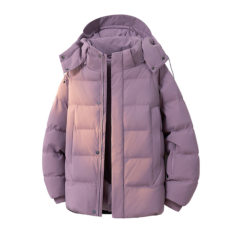 2025冬季户外运动可拆卸帽棉服冬季加厚保暖棉衣宽松休闲外套