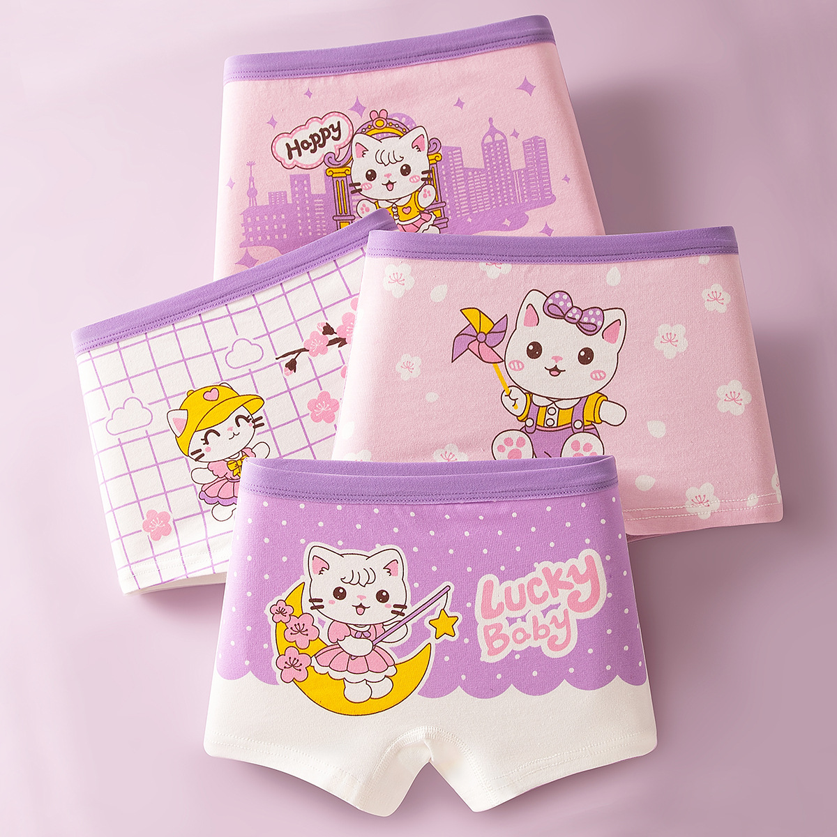 Ropa interior fina de verano para niñas, calzoncillos bóxer de algodón, ropa interior pequeña para niñas, pantalones cortos de algodón para niños medianos y grandes, calzoncillos bóxer.