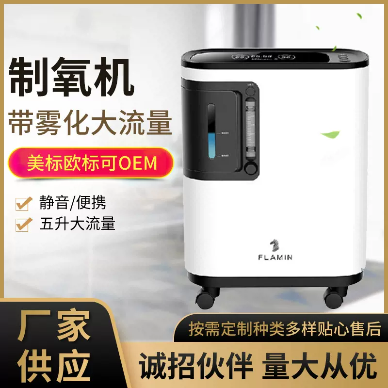 加工定制家用吸氧器大屏触控低噪音3L制氧机车载便携式触屏氧气机