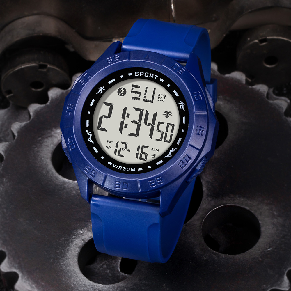 Reloj electrónico de tendencia alarma al aire libre multifuncional para estudiantes de género masculino y femenino cronometraje nocturno explosivo deportivo reloj electrónico al por mayor