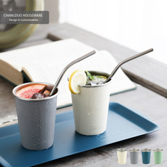 304 stainless steel cup internet celebrity beige gray blue green outdoor camping portable breakfast milk beer mouthwash cup