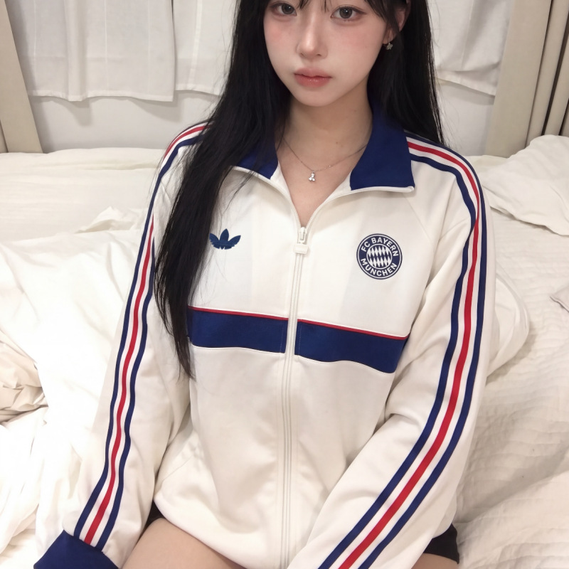 Clover sports jacket for men and women, autumn and winter, embroidered logo, Bayern Munich football culture jacket KG2241