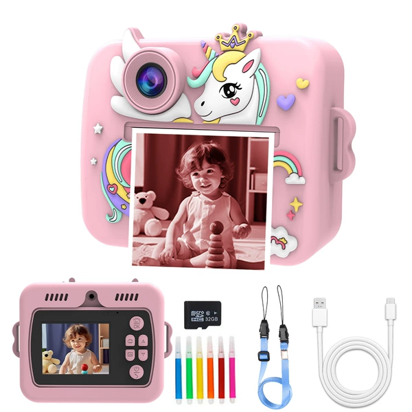 Fuchsia red memory card, pack, unicorn, 32G
