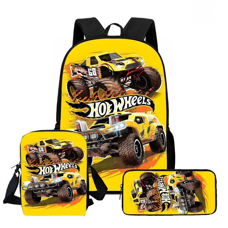 Hot Wheels Race Hotwheelsrace High-Definition Printed Casual Lightweight School Bag Manufacturer Dropshipping