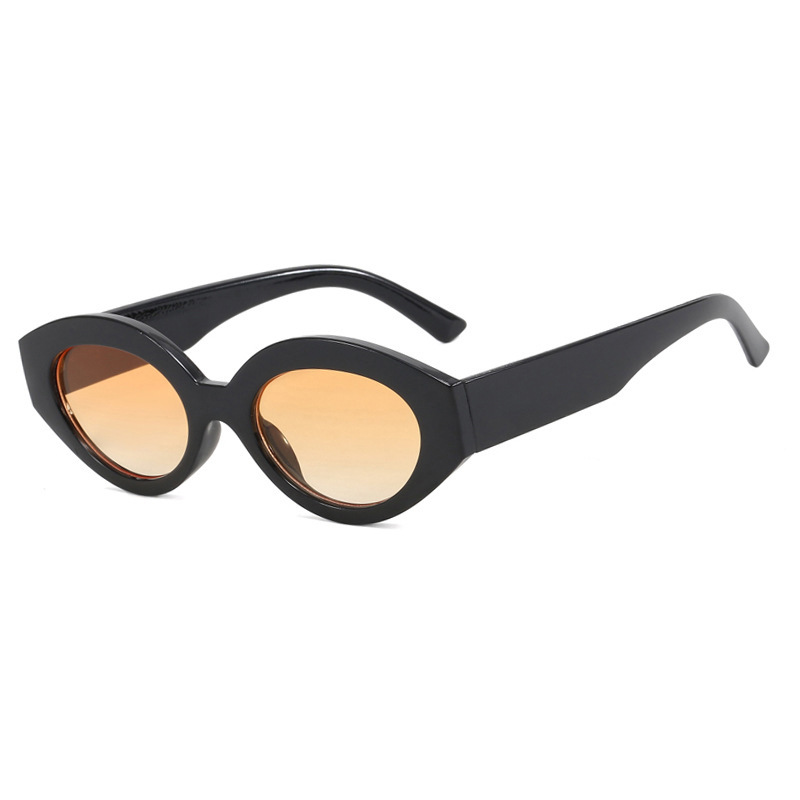 2024 nuevas gafas de sol para exteriores con ojo de gato ovalado de marco pequeño y simple transfronterizo