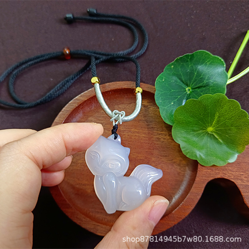 검은 밧줄을 가진 큰 여우 (39*35mm)