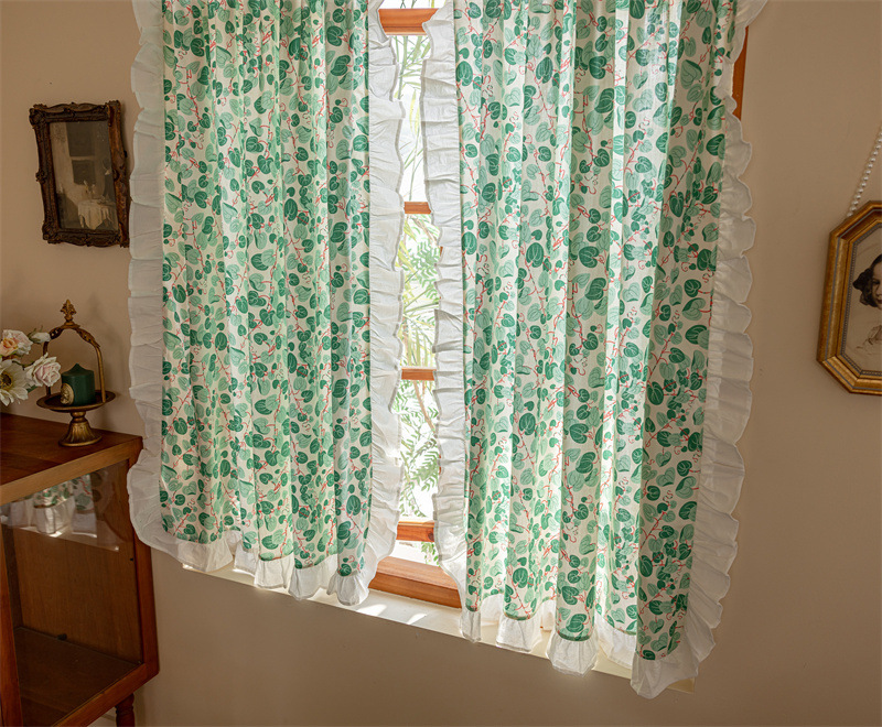 Short Cotton Kitchen Window Curtains For Home Decoration_voghion.com
