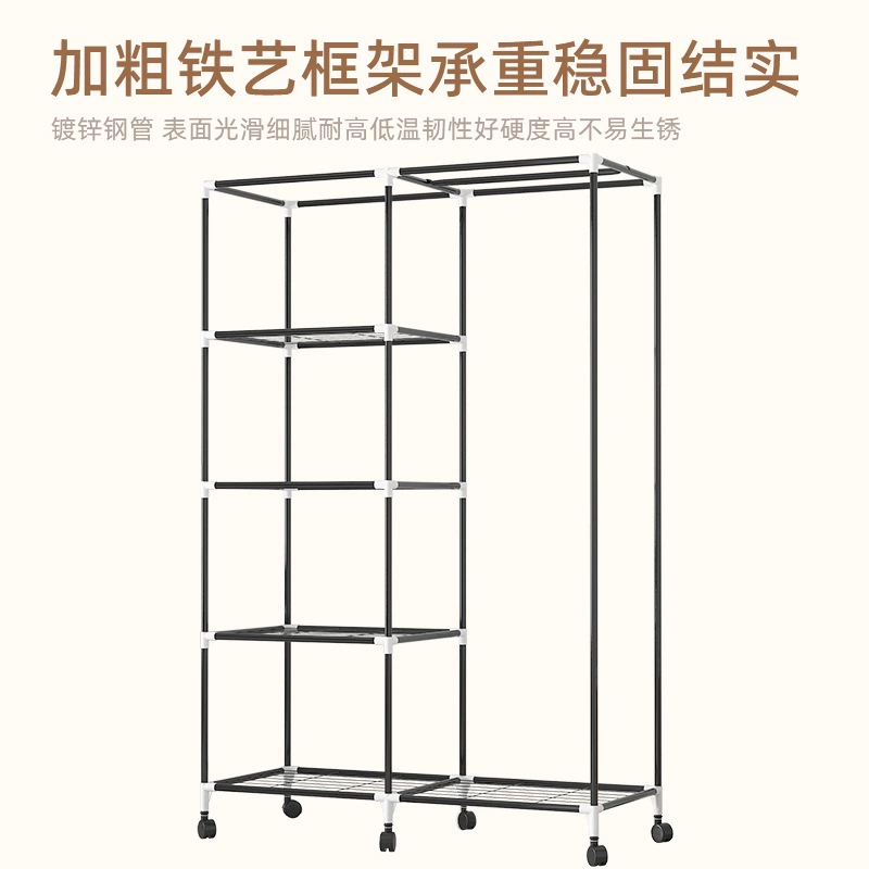 Wardrobe Closet Wardrobe Portable Wheeled Simple from Yomiego