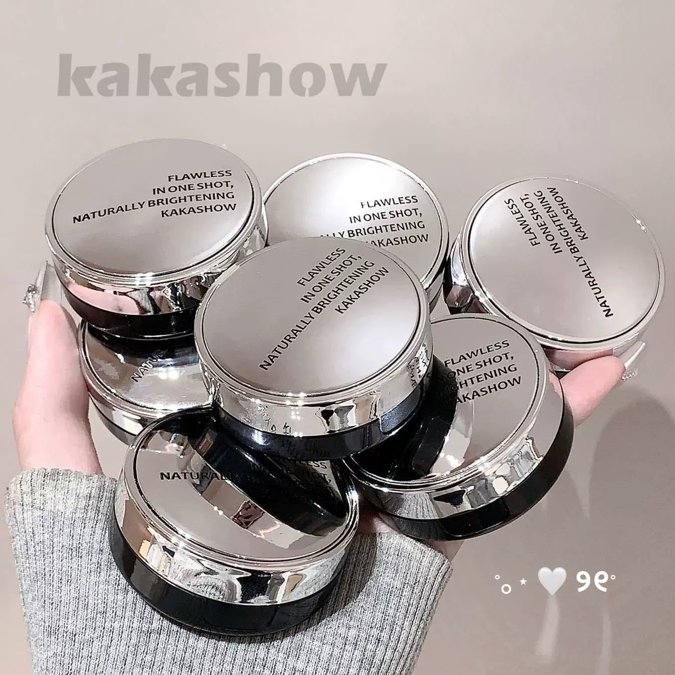 kakashow薄透裸感气垫霜遮瑕修容防水底妆自然服帖持妆气垫bb霜