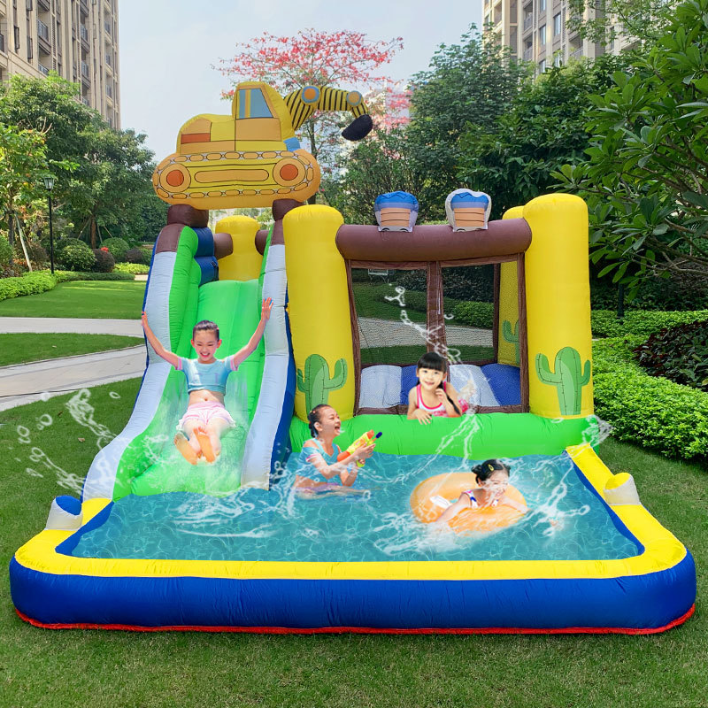 Castillo inflable para niños interior hogar pequeño tobogán de agua al Aire Libre Parque de Atracciones trampolín travieso Castillo