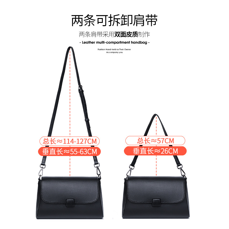 Genuine Leather Women's Crossbody Bag Soft Cowhide Fashion Mom Bag 2026 New Summer Large Capacity Shoulder Bag - Thumbnail 4