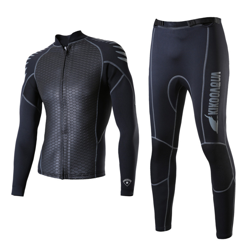 3mm Cool Men's and Women's Surf Jacket Split Long Sleeve Top Snorkeling Jellyfish Suit Warm Sun Protection Diving Suit Swimming