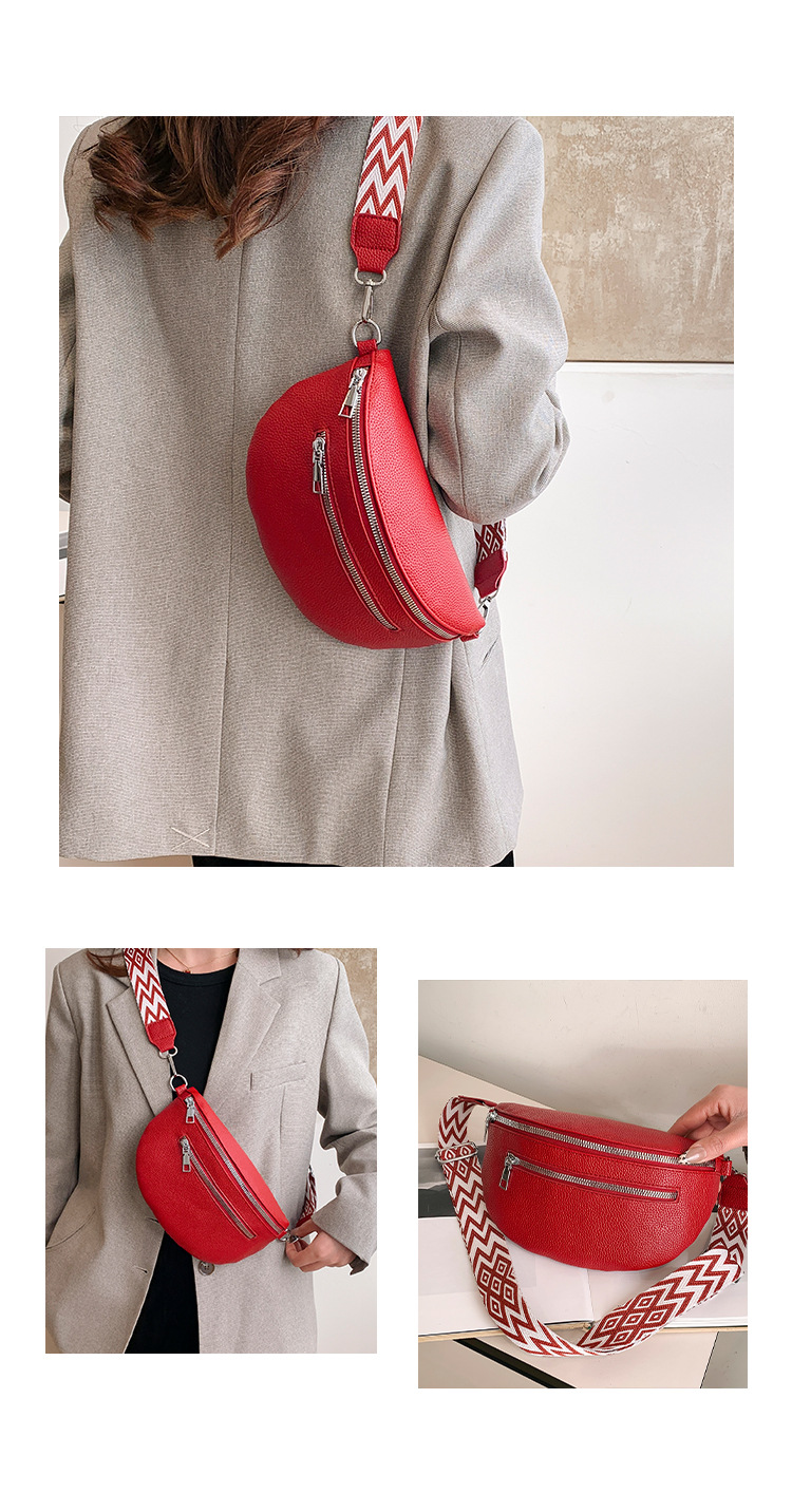 Women's Streetwear Solid Color Pu Leather Waist Bags display picture 3