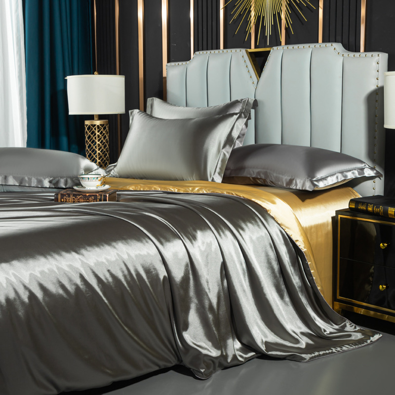 Ice Silk Cooling Duvet Cover Set Silky Smooth Washable Luxury_voghion.com