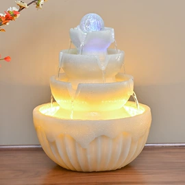 流水摆件;树脂工艺品;风水球