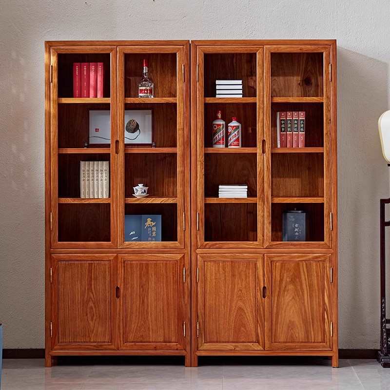 Hedgehog Rosewood Bookcase Combination Cabinet Rosewood Display Cabinet Chinese Antique Bookcase Bookshelf Glass File Cabinet