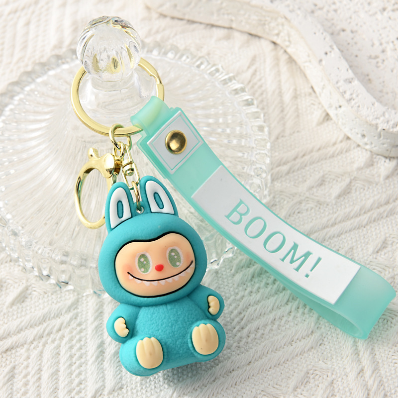 漫画 labubu キーホルダーシリコーンかわいいカーバッグ小さなギフト表現 labubu キーチェーン卸売|undefined