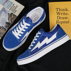 2021 Autumn New Canvas Shoes for Men Korean Style Trendy Matchable Student Sports Casual Low-top Lightning Skate Shoes