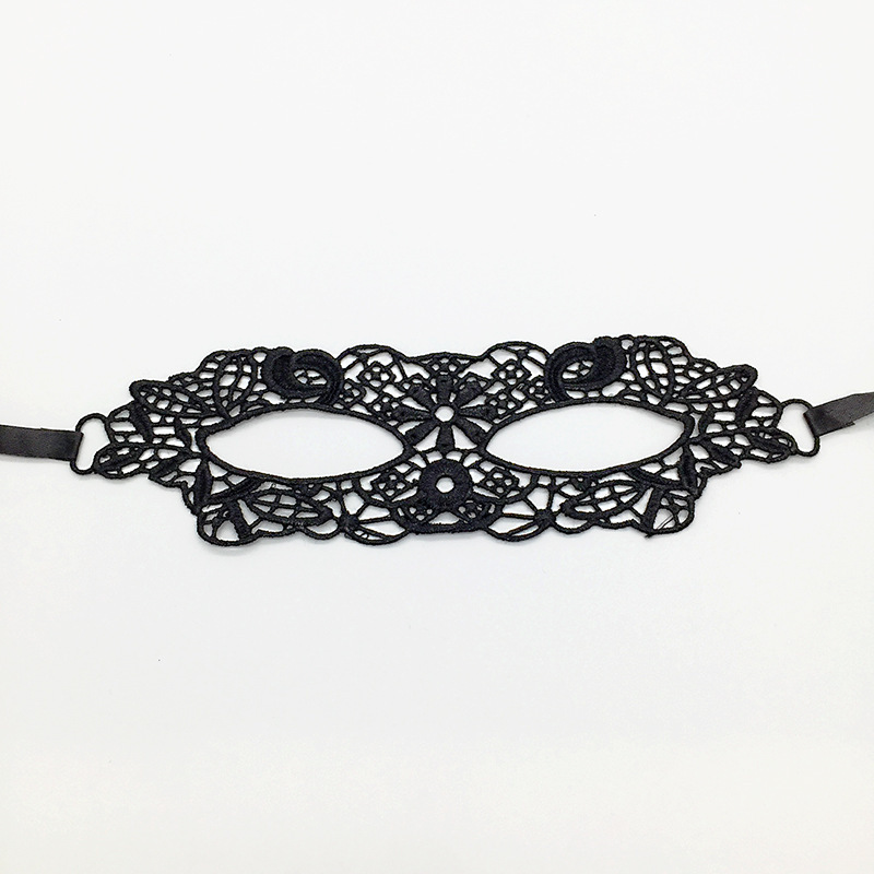 Carnaval negro amorfo rendimiento de encaje disfraz de máscara media cara Halloween bar espectáculo eyewear mayorista TK
