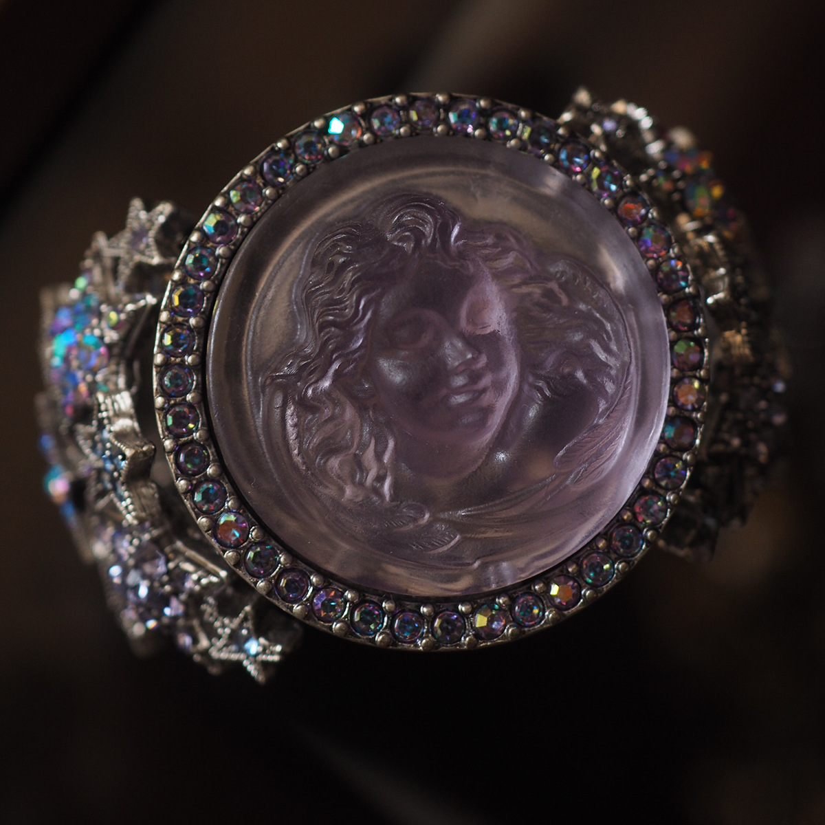 Embossed Camio Star Kirks Niche Sleeping Angel Vintage Qingdao Mid-Ancient Bracelet Vintage