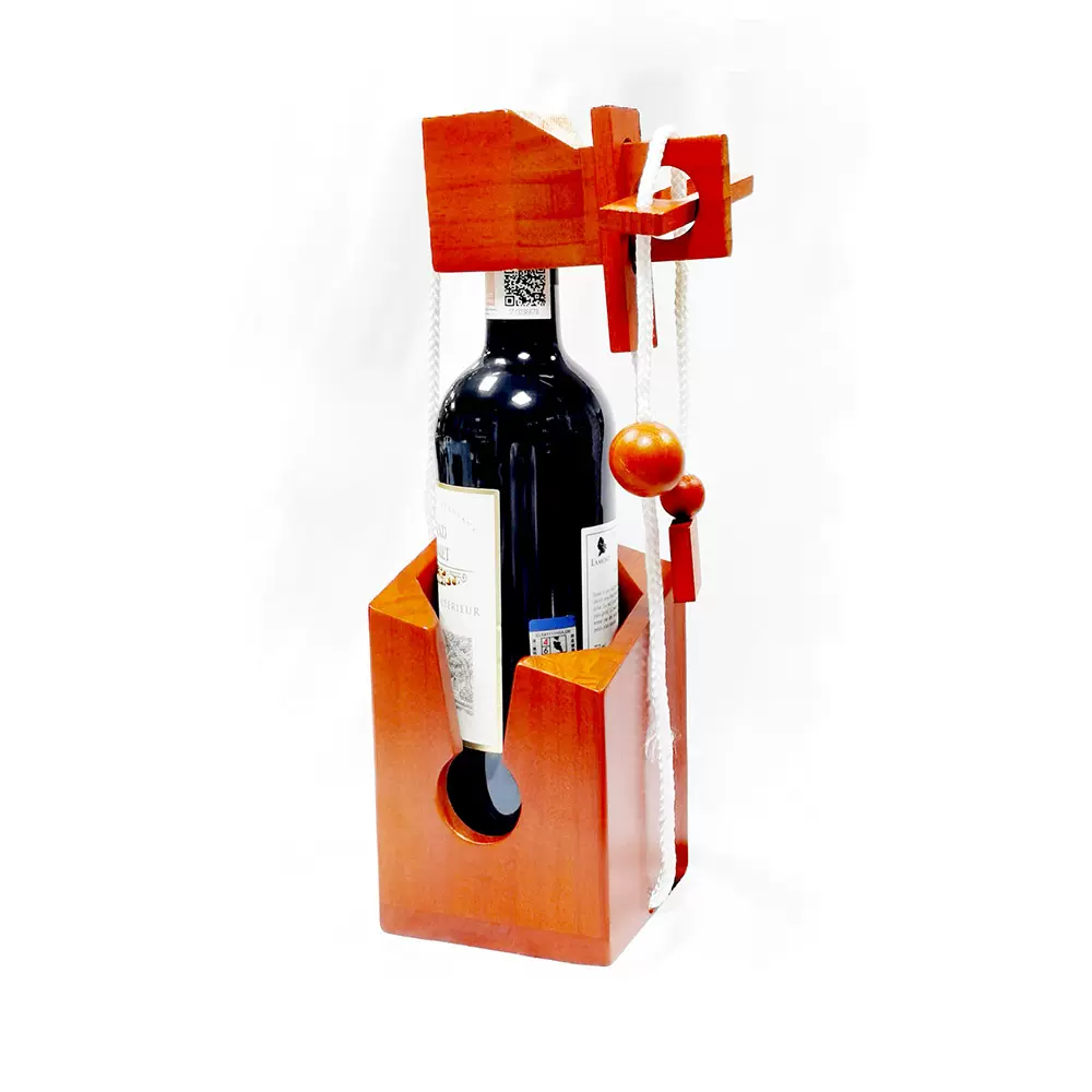 儿童成人酒吧益智木制原木解环解扣解锁九连环孔明锁鲁班锁游戏