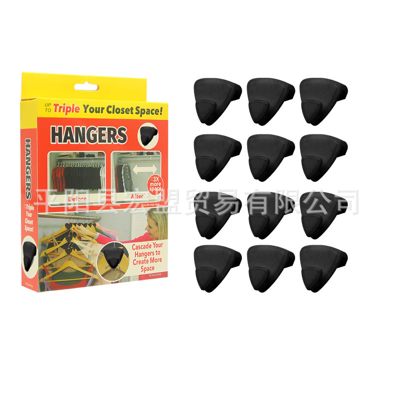 Amazon nuevo rubí espacio triángulo percha gancho de conexión multifuncional armario percha pila