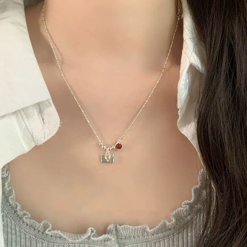 "Love Letter" Japanese and Korean Summer Fresh Style Letter Necklace Ins Niche Design Fun and Sweet Clavicle Chain
