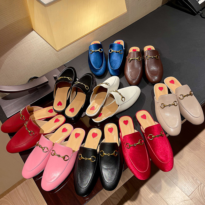 G Family Horse Buckle Genuine Leather Baotou Mueller Slippers Women's Half-Slippers Outer Wear Lazy Slip-on Sandals Flat Loafers G Family Horse Buckle Genuine Leather Baotou Mueller Slippers Women's Half-Slippers Outer Wear Lazy Slip-on Sandals Flat Loafers