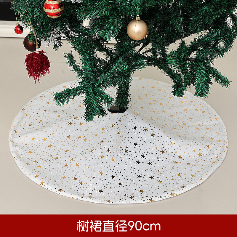 国境を越えたクリスマス装飾用品の雰囲気配置雪花箔押しベルベットの木のスカートの雰囲気配置クリスマスツリーの底|undefined
