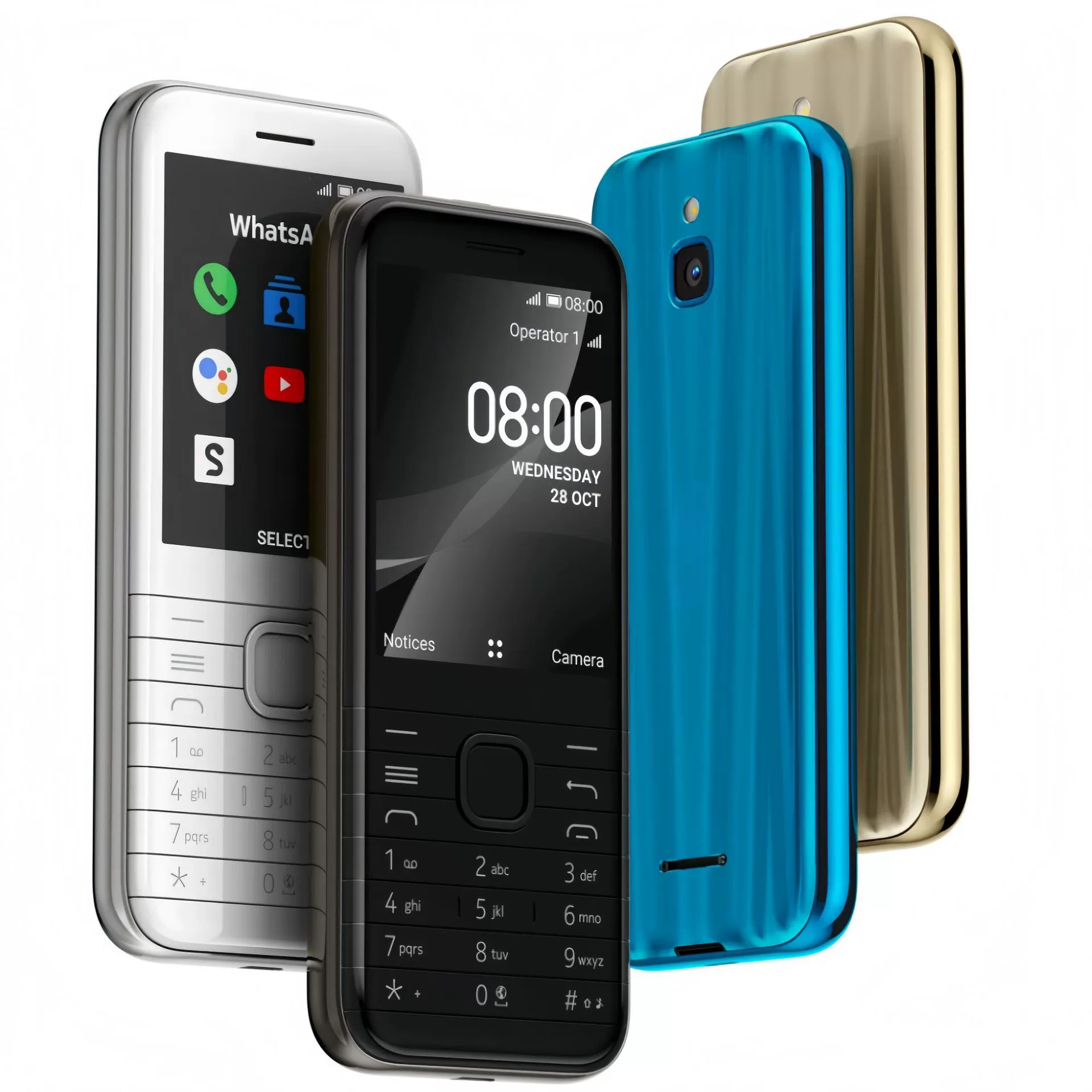 Мобильный телефон 8000, экран 2.8", GSM 2G, не смартфон, двухсимочный, простая плата, кнопочный, для пожилых, с Wi‑Fi