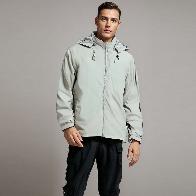 Men's Lightweight Windbreaker Waterproof Rainoutwear Men's Jacket Outdoor Jacket Men's Jacket Thin Single Punch Soft Shell Jacket