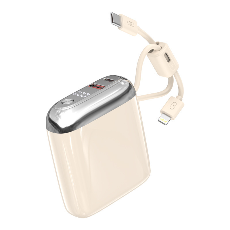 3C 認定超高速充電パワーバンク 10000 mAh ケーブル付きミニコンパクトポータブルパワーバンクギフト|undefined