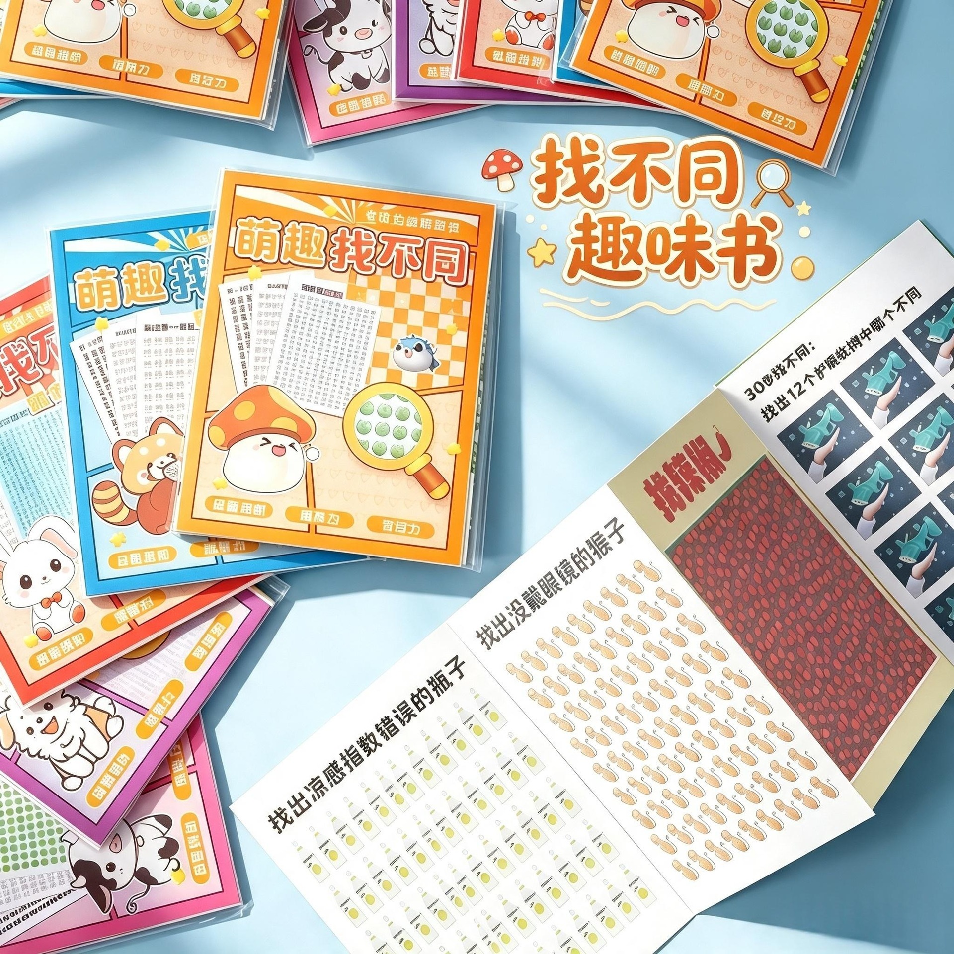 Spot the Difference Eye Challenge Concentration Training Book, Fun Parent-Child Interactive Toy, Educational Small Toy