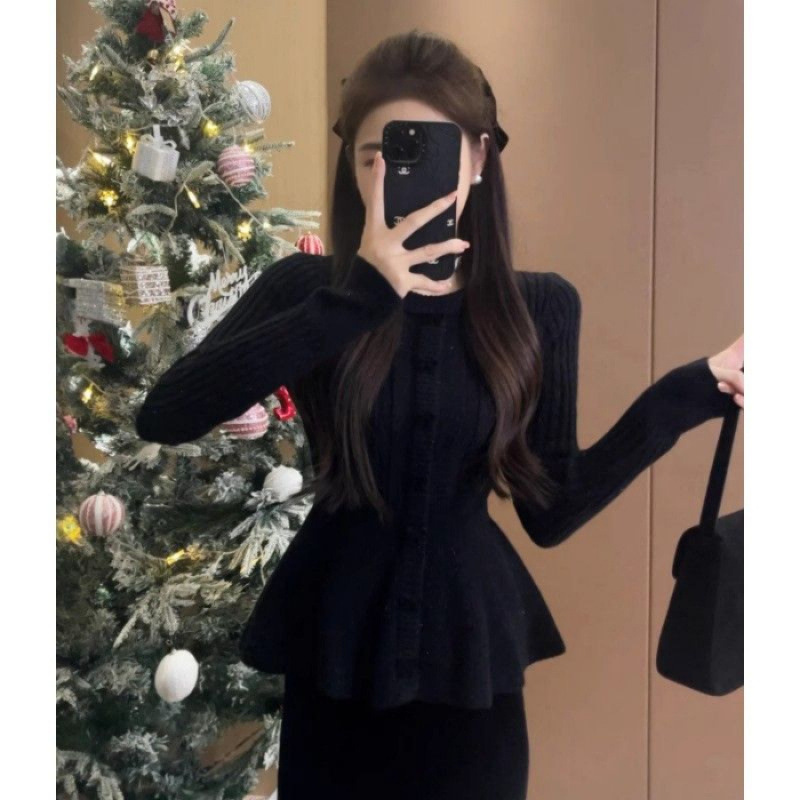 过年穿搭喜庆红色蝴蝶结毛衣女秋季2025大码胖mm超好看针织衫上衣|undefined