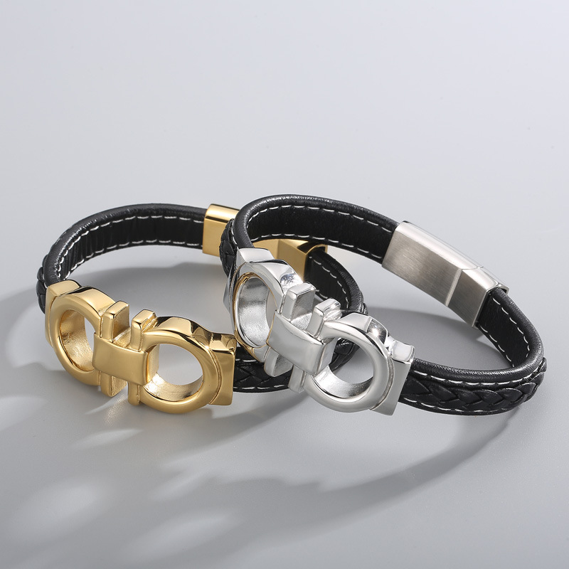 1 Piece Fashion Solid Color Titanium Steel Plating Menu0027S Bangle