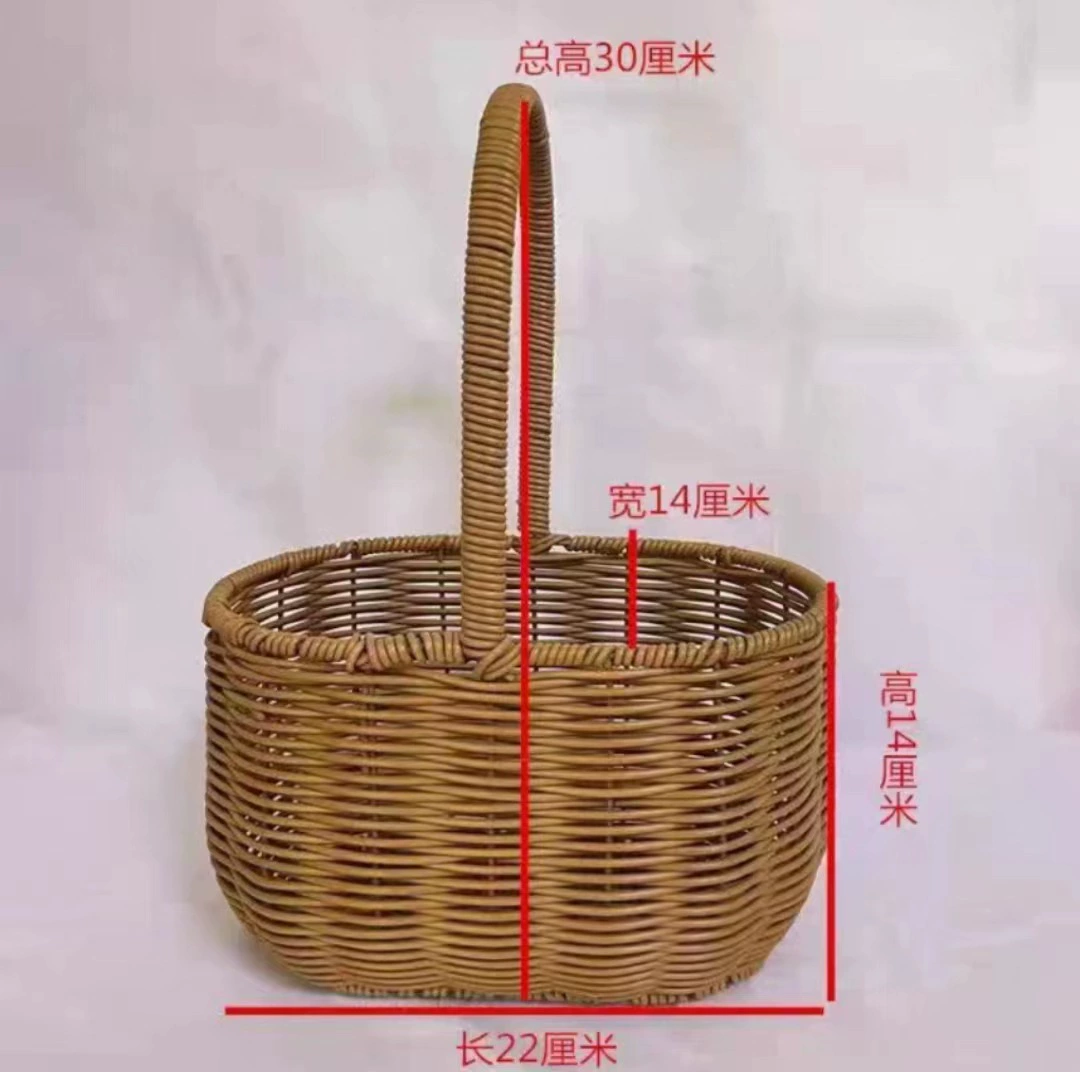 Handheld woven basket, decorations flower-shaped for living room