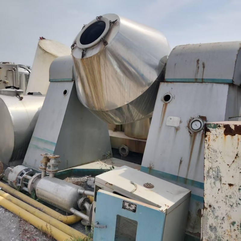 出售二手搪瓷双锥干燥机 5000升混合式 粉末混合干燥