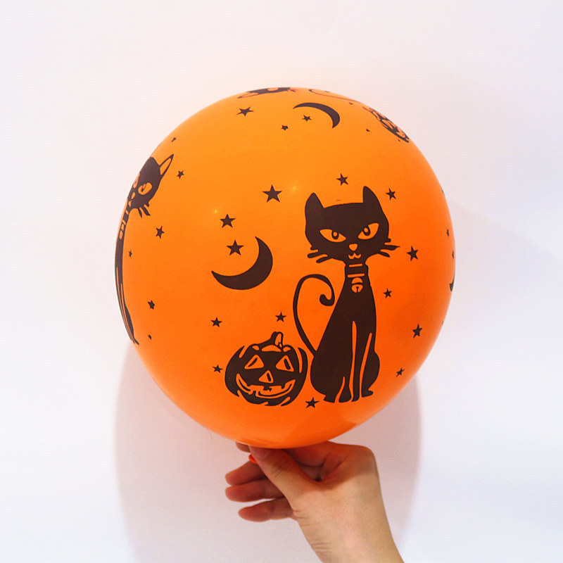 国境を越えた売れ筋のハロウィーンバルーンカボチャコウモリラテックスバルーンパーティーレイアウトお祭り雰囲気の小道具|undefined